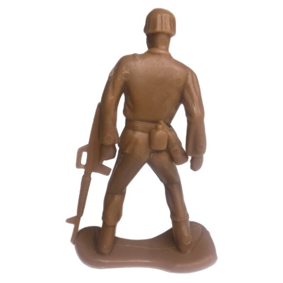 Large Tan & Green Plastic Army Men 3 3/4 - 4 Inches Tall Lot of 6 - Picture 13 of 13